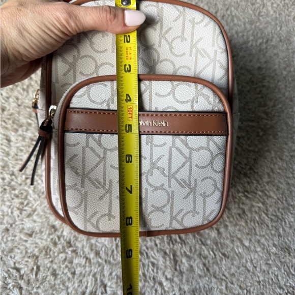 Calvin Klein Cream and Brown Monogram Backpack - Picture 6 of 7